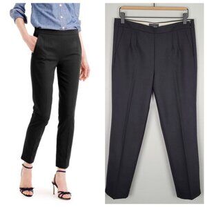 J. Crew Martie Dress Pants Wool Blend Stretch Trousers Crop Black Size 6